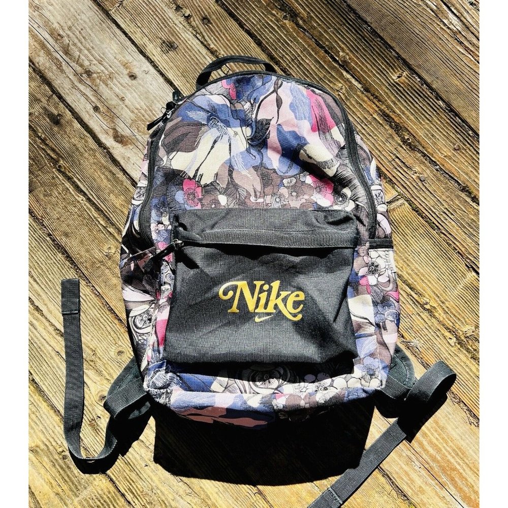 NIKE Heritage Floral Backpack • Gym Bag • Limited Stock • Purple Black Pink